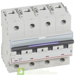 DX3 4P B20 50KA 410123 Legrand Disjoncteurs PH+N