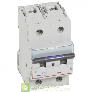 DX3 2P C10 50KA 410147 Legrand Disjoncteurs PH+N