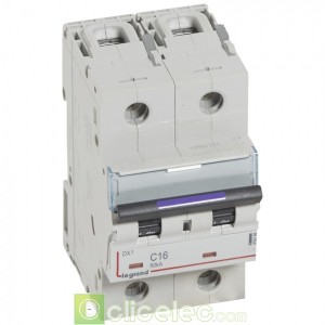 DX3 2P C16 50KA 410148 Legrand Disjoncteurs PH+N