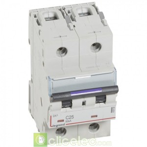 DX3 2P C25 50KA 410150 Legrand Disjoncteurs PH+N