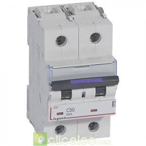 DX3 2P C50 50KA 410153 Legrand Disjoncteurs PH+N