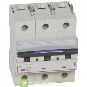 DX3 3P C20 50KA 410162 Legrand Disjoncteurs PH+N