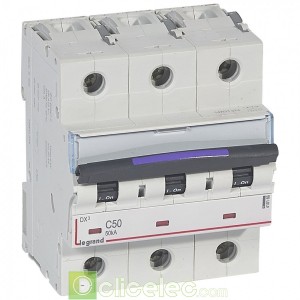 DX3 3P C50 50KA 410166 Legrand Disjoncteurs PH+N