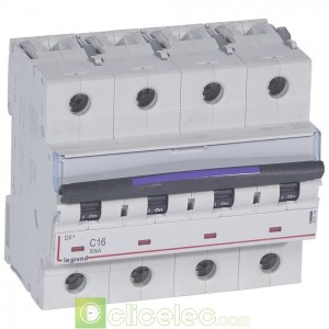 DX3 4P C16 50KA 410174 Legrand Disjoncteurs PH+N