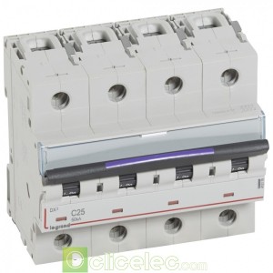 DX3 4P C25 50KA 410176 Legrand Disjoncteurs PH+N