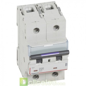 DX3 2P D20 50KA 410201 Legrand Disjoncteurs PH+N