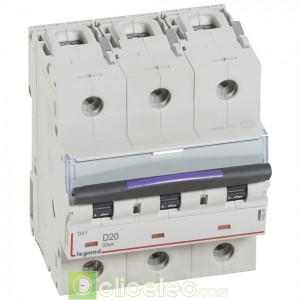 DX3 3P D20 50KA 410214 Legrand Disjoncteurs PH+N