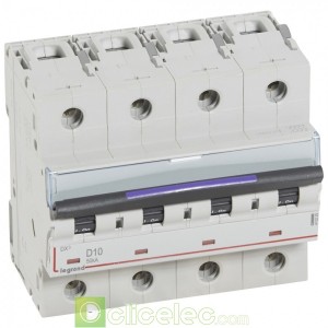 DX3 4P D10 50KA 410225 Legrand Disjoncteurs PH+N