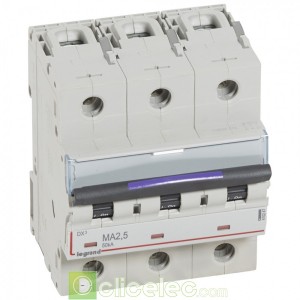 DX3 3P MA2.5 50KA 410247 Legrand Disjoncteurs PH+N