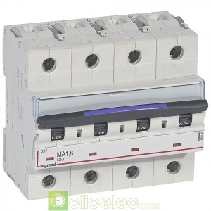 DX3 4P MA1.6 50KA 410256 Legrand Disjoncteurs PH+N