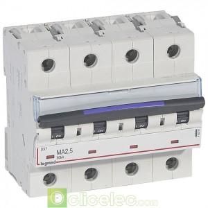 DX3 4P MA2.5 50KA 410257 Legrand Disjoncteurs PH+N