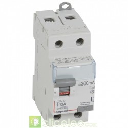 Interrupteur différentiel DX3-ID 2P 100A AC 300MA - 411528 Legrand