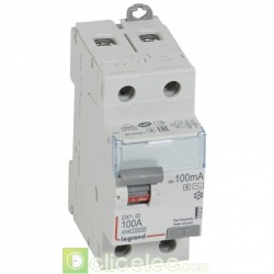 Interrupteur différentiel DX3-ID 2P 100A AC-S 100MA - 411537 Legrand