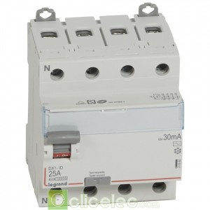 DX3-ID 4PG 25A AC 30MA - 411660 Legrand Interrupteur Différentiel