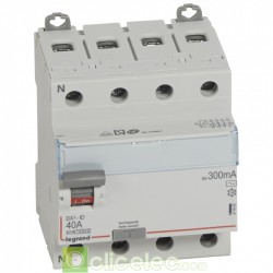 Interrupteur différentiel DX3-ID 4PG 40A AC 300MA - 411665 Legrand