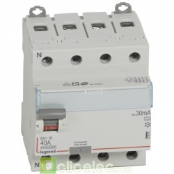Interrupteur différentiel DX3-ID 4PG 40A A 30MA - 411675 Legrand