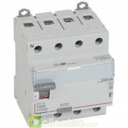Interrupteur différentiel DX3-ID 4PG 100A A 300MA - 411688 Legrand
