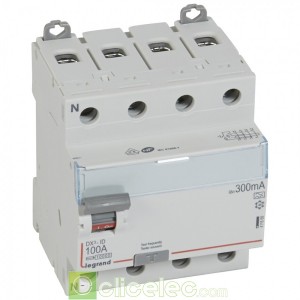 DX3-ID 4PG 100A A 300MA - 411688 Legrand Interrupteur Différentiel