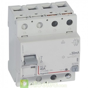 DX3-ID 2P 40A B 30MA - 411842 Legrand Interrupteur Différentiel