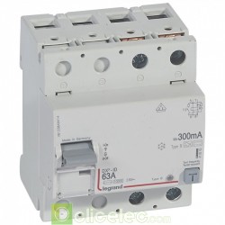 Interrupteur différentiel DX3-ID 2P 63A B 300MA - 411845 Legrand