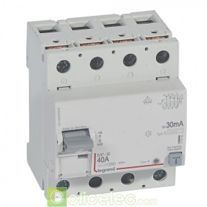 DX3-ID 4P 40A B 30MA - 411846 Legrand Interrupteur Différentiel