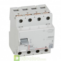 Interrupteur différentiel DX3-ID 4P 63A B 300MA - 411849 Legrand